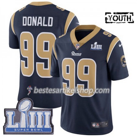 Kinder Los Angeles Rams Trikot Aaron Donald 99 Nike Blau 2019 Super Bowl LIII